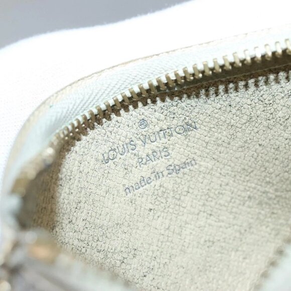 LOUIS VUITTON Damier Azur Pochette Cles Coin Purse N62659 LV Auth 141584 - Picture 10 of 16